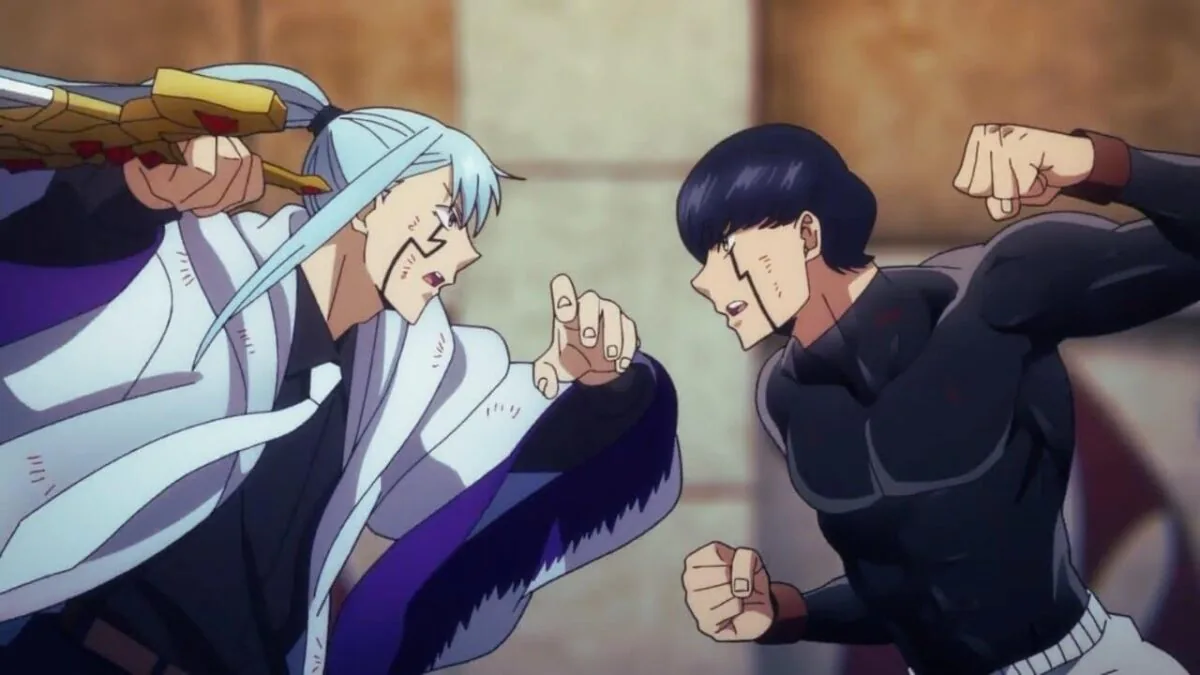 Момент из трейлера аниме Магия и мускулы